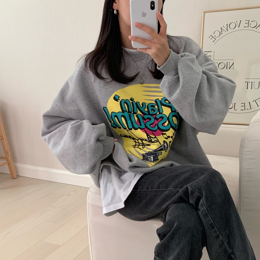 FROMJINI韓國直郵東大門實拍女裝新品休閑職業人氣真品衛衣絨FROMJINI衛衣