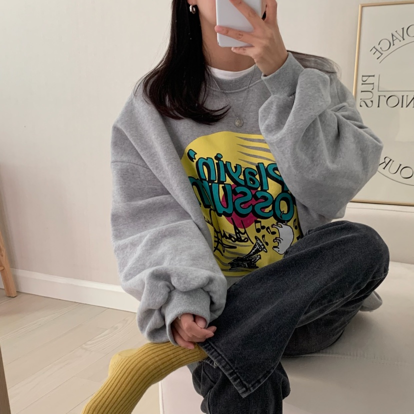 FROMJINI韓國直郵東大門實拍女裝新品休閑職業人氣真品衛衣絨FROMJINI衛衣