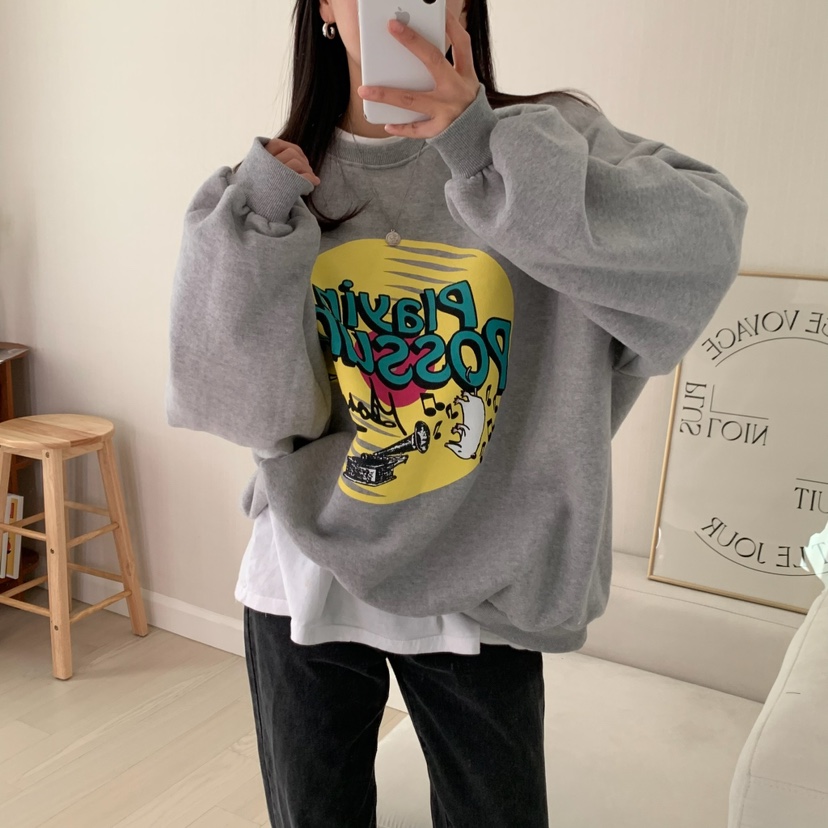 FROMJINI韓國直郵東大門實拍女裝新品休閑職業人氣真品衛衣絨FROMJINI衛衣