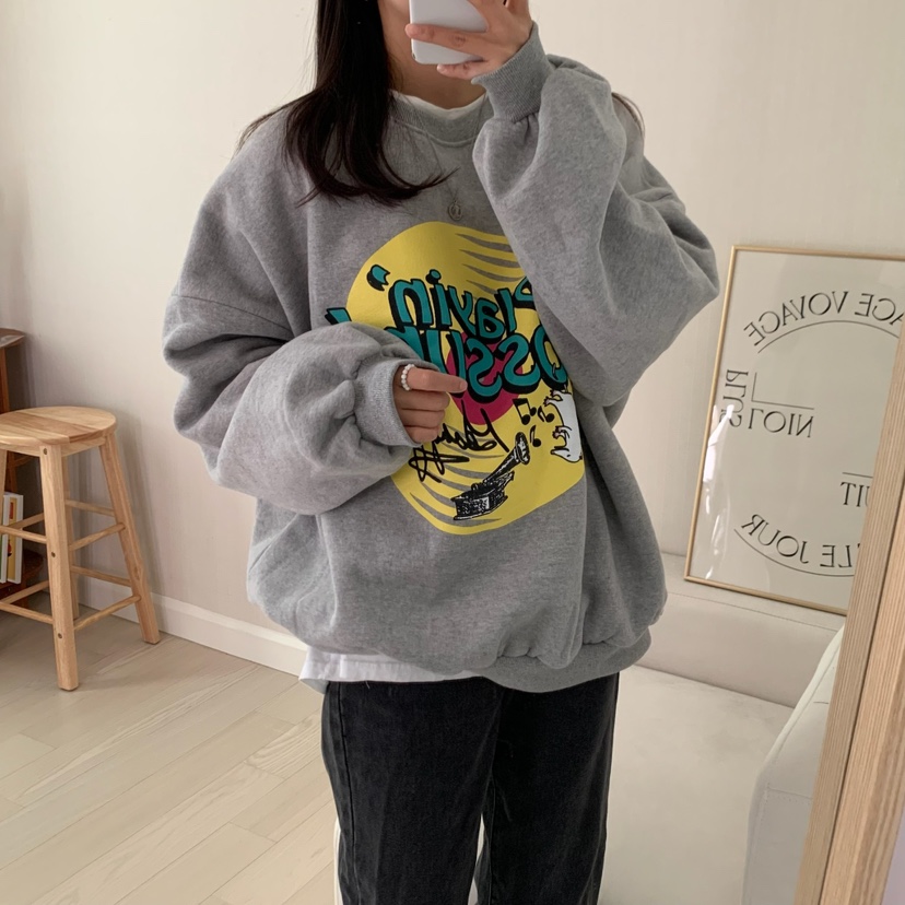 FROMJINI韓國直郵東大門實拍女裝新品休閑職業人氣真品衛衣絨FROMJINI衛衣