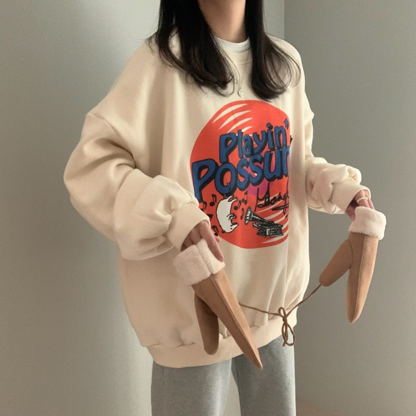 FROMJINI韓國直郵東大門實拍女裝新品休閑職業人氣真品衛衣絨FROMJINI衛衣