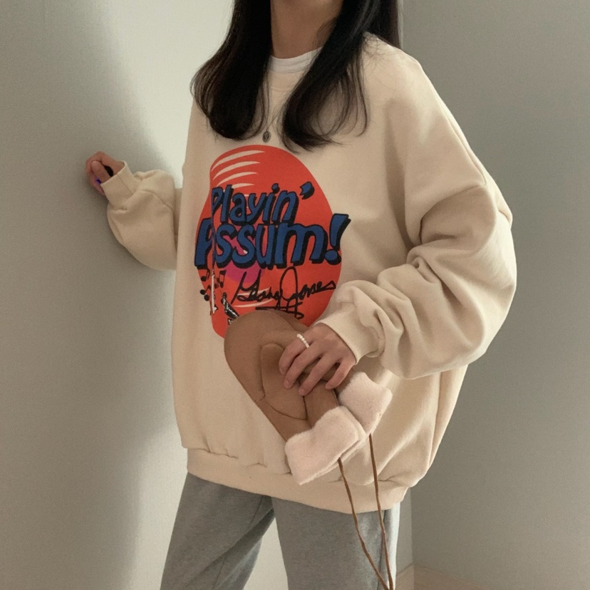 FROMJINI韓國直郵東大門實拍女裝新品休閑職業人氣真品衛衣絨FROMJINI衛衣