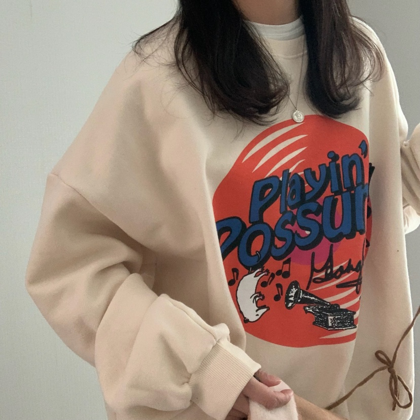 FROMJINI韓國直郵東大門實拍女裝新品休閑職業人氣真品衛衣絨FROMJINI衛衣