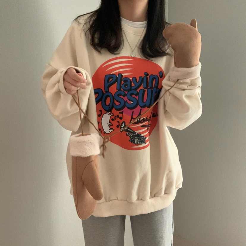 FROMJINI韓國直郵東大門實拍女裝新品休閑職業人氣真品衛衣絨FROMJINI衛衣