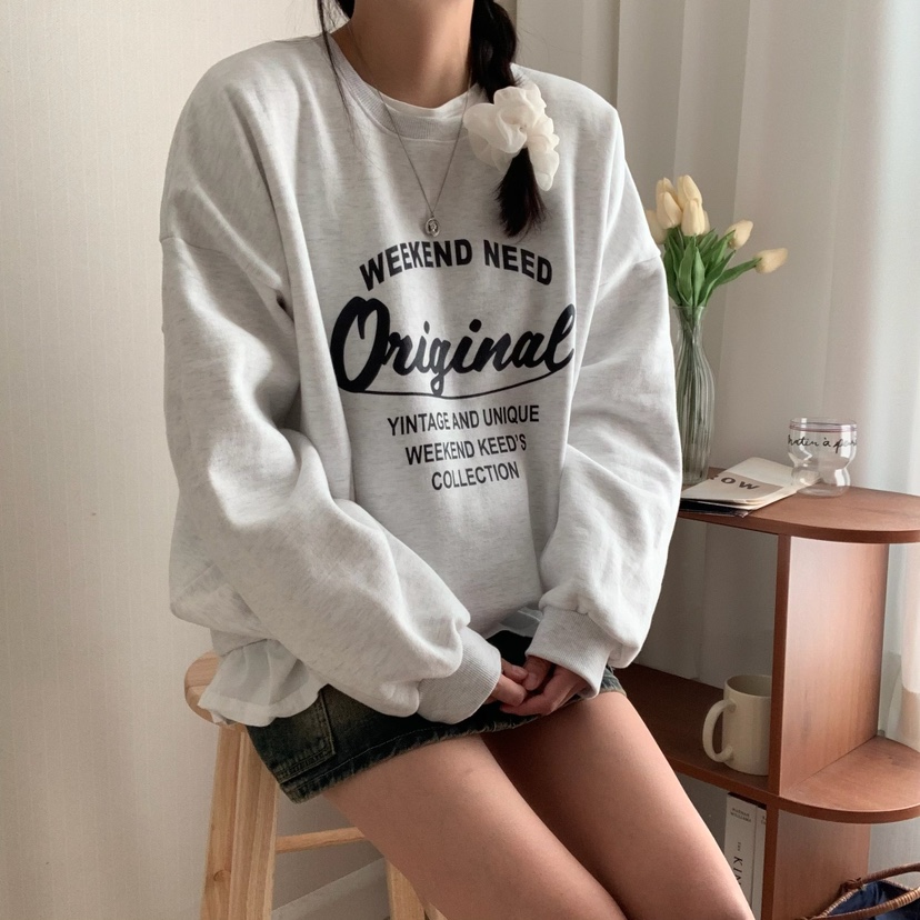 FROMJINI直郵韓國代購女裝新款推薦真品職業休閑24秋冬衛衣FROMJINI衛衣