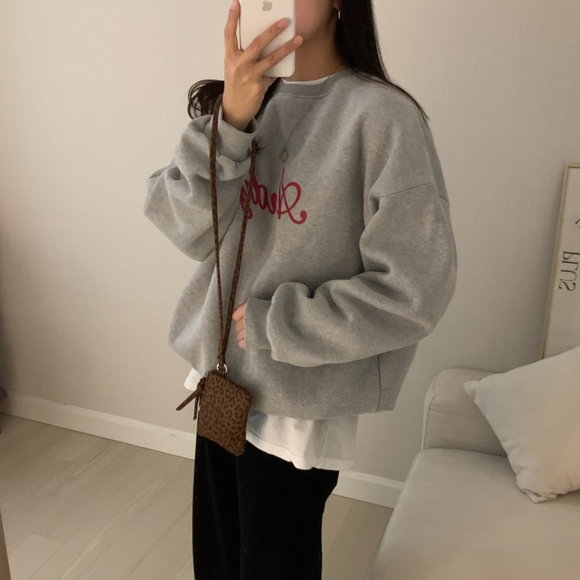 FROMJINI韓國直郵女裝新品熱賣真品推薦職業時尚休閑24秋冬衛衣FROMJINI衛衣