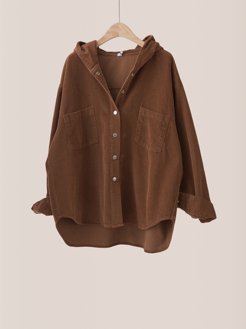 DANGARA韓國直郵東大門實拍女裝新品24秋冬襯衫蕾絲衫連帽DANGARA襯衫/蕾絲衫圖色2