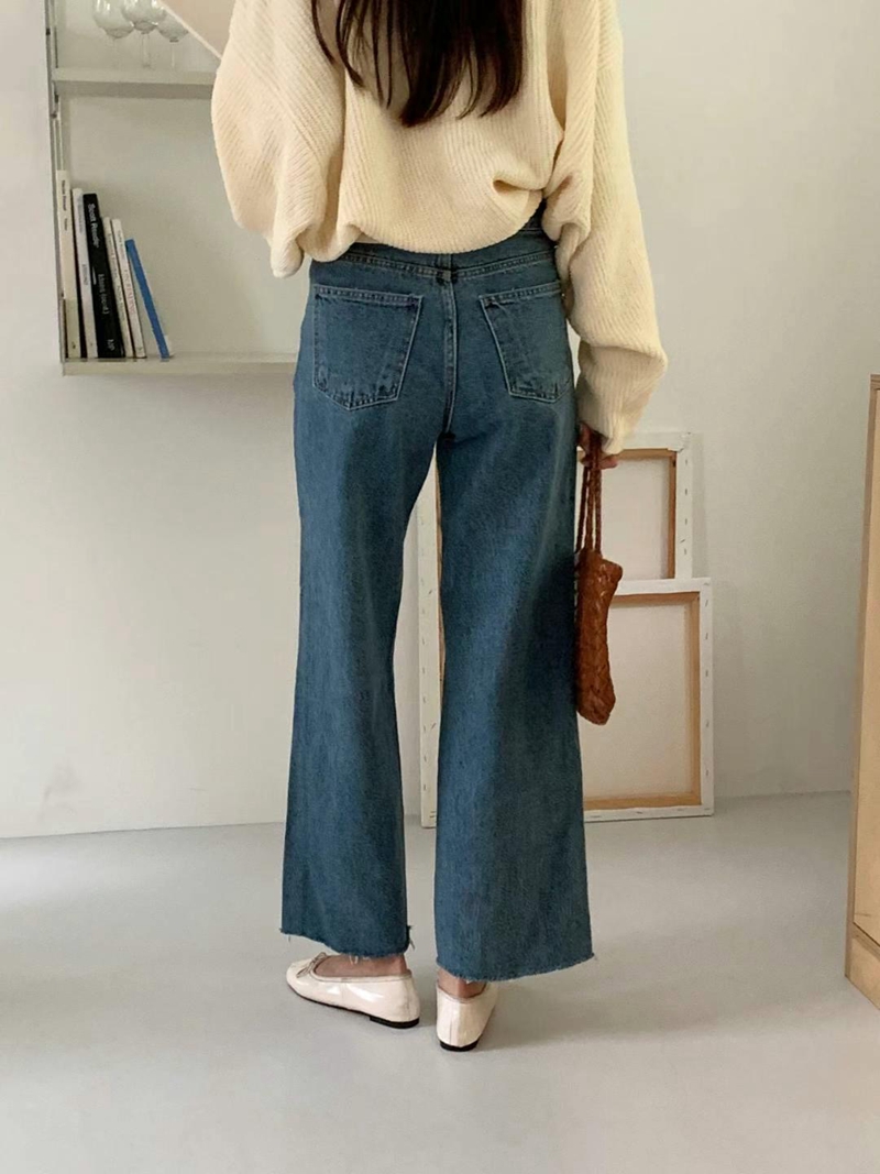 INDIGO韓國直郵女裝新品人氣職業24秋冬休閑推薦真品牛仔褲INDIGO牛仔褲