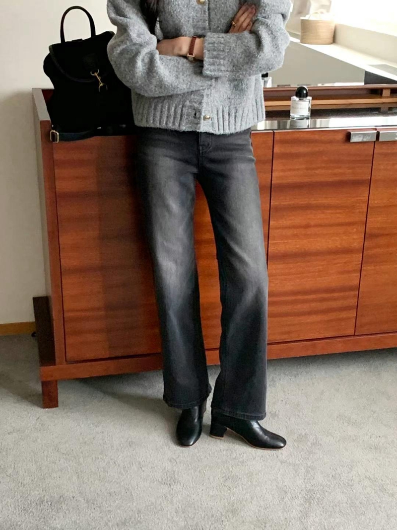 INDIGO韓國直郵東大門實拍女裝新品推薦熱賣人氣職業牛仔褲INDIGO牛仔褲