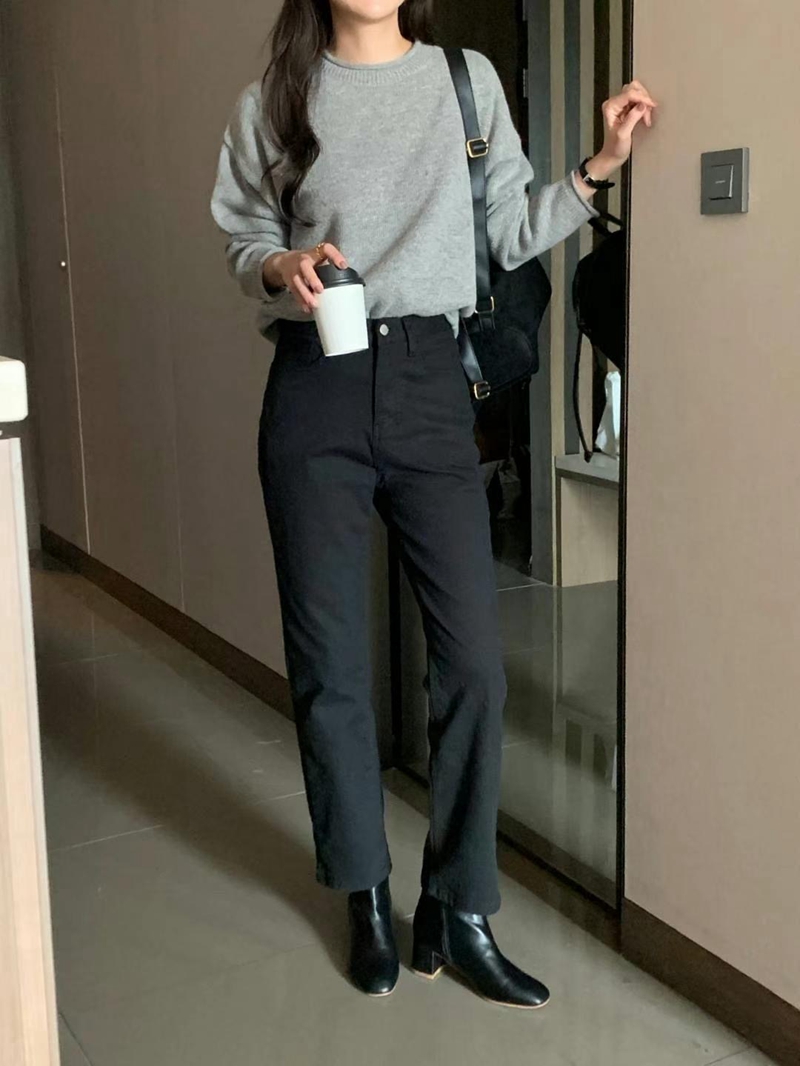 INDIGO韓國直郵東大門代購女裝新款職業熱賣24秋冬真品休閑褲INDIGO休閑褲