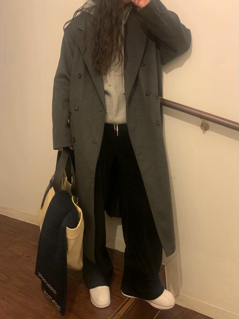 FEVER韓國直郵女裝新品時尚真品推薦24秋夏職業中長款大衣羊毛FEVER中長款大衣圖色2