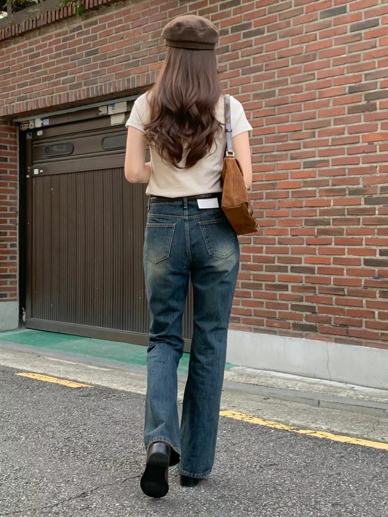 LIKEIT東大門代購女士新品熱賣休閑職業時尚24秋夏真品牛仔褲LIKEIT牛仔褲