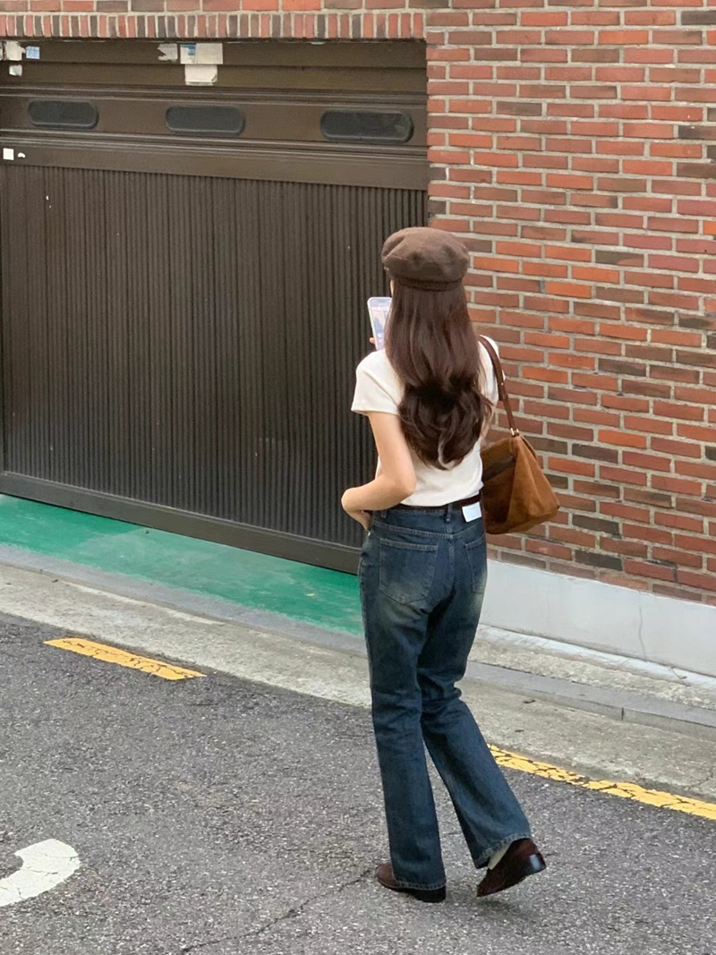 LIKEIT東大門代購女士新品熱賣休閑職業時尚24秋夏真品牛仔褲LIKEIT牛仔褲