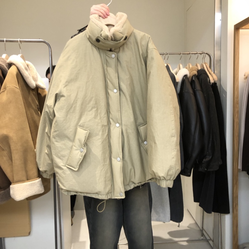 OUTRENE韓國直郵女士新品時尚真品推薦熱賣休閑長款羽絨服絨OUTRENE長款羽絨服