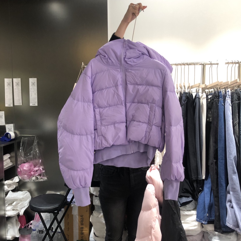 OUR MINUTE直郵韓國代購女裝新款熱賣時尚短款羽絨服兜帽鴨絨RUMBA短款羽絨服圖色5