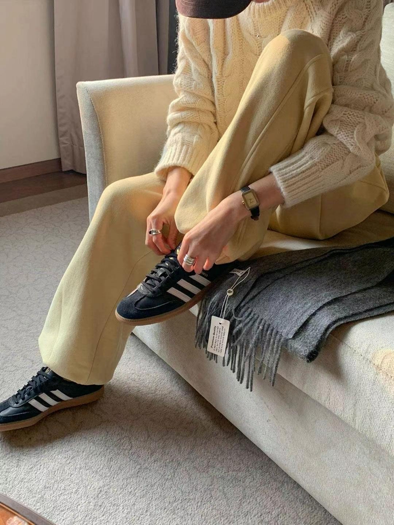 AREING東大門實拍女士新款推薦職業真品時尚熱賣休閑褲羊絨AREING休閑褲