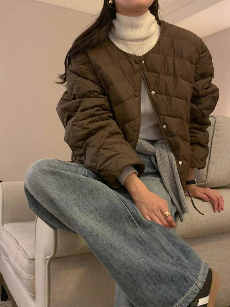 AREING東大門直郵女裝新款推薦職業24秋夏時尚休閑短款大衣AREING短款大衣圖色2