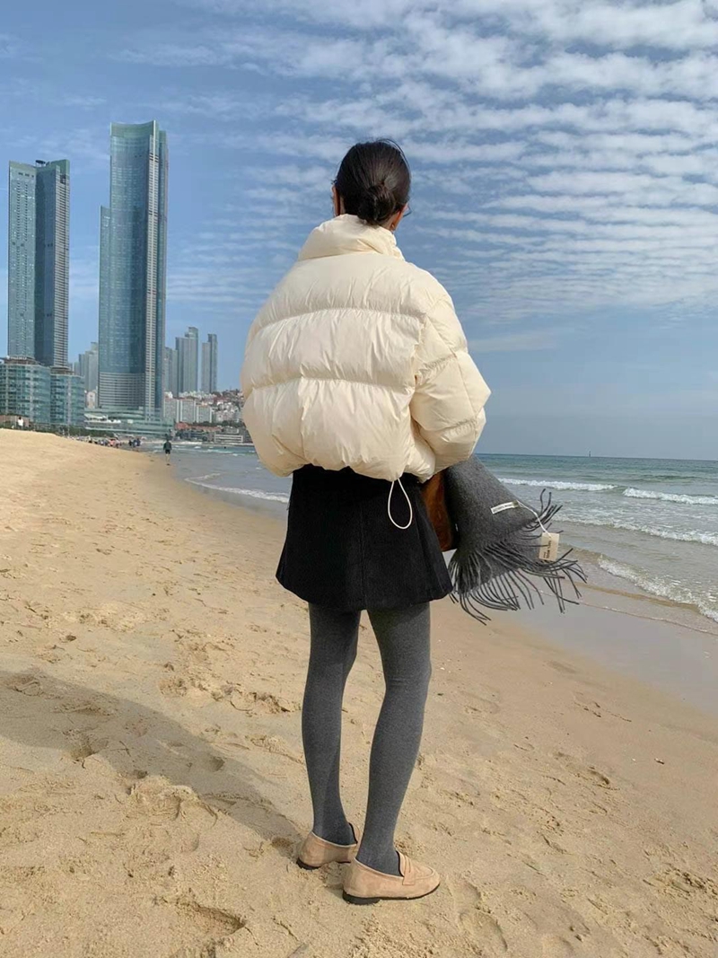AREING韓國代購女裝新品24秋夏推薦時尚休閑熱賣短款棉服填充AREING短款棉服