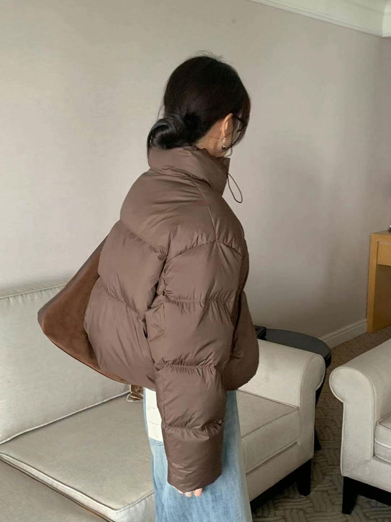AREING韓國代購女裝新品24秋夏推薦時尚休閑熱賣短款棉服填充AREING短款棉服