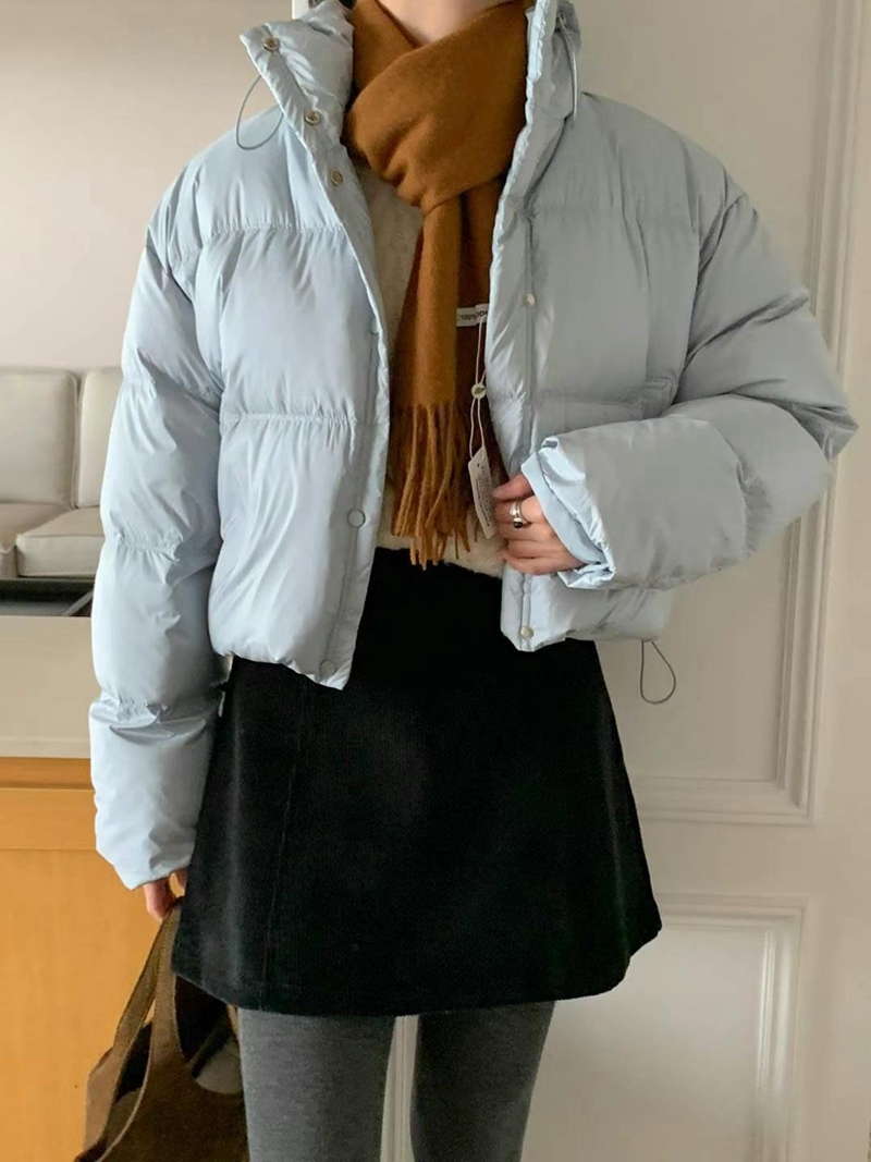 AREING韓國代購女裝新品24秋夏推薦時尚休閑熱賣短款棉服填充AREING短款棉服圖色2
