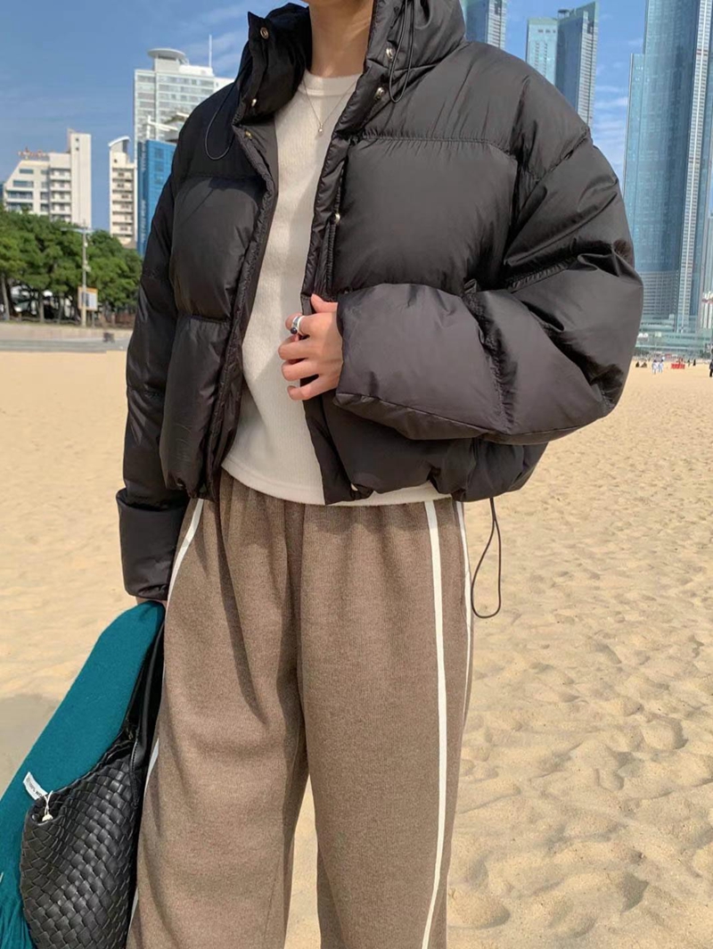 AREING韓國代購女裝新品24秋夏推薦時尚休閑熱賣短款棉服填充AREING短款棉服圖色3