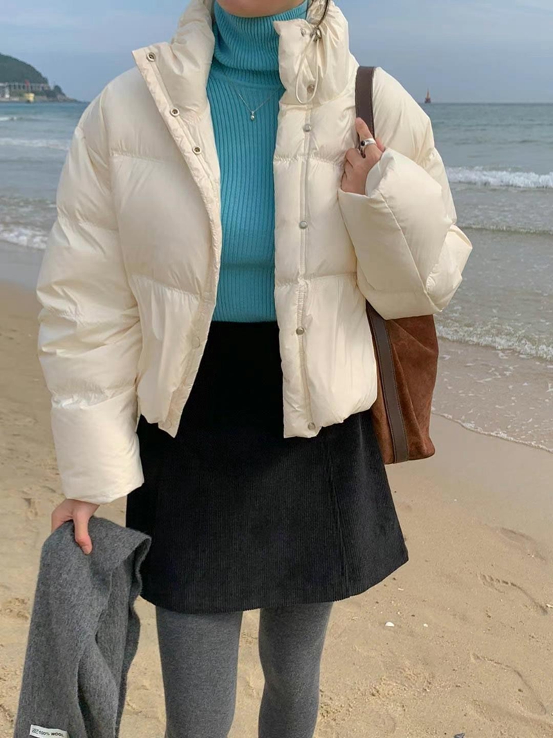 AREING韓國代購女裝新品24秋夏推薦時尚休閑熱賣短款棉服填充AREING短款棉服圖色4