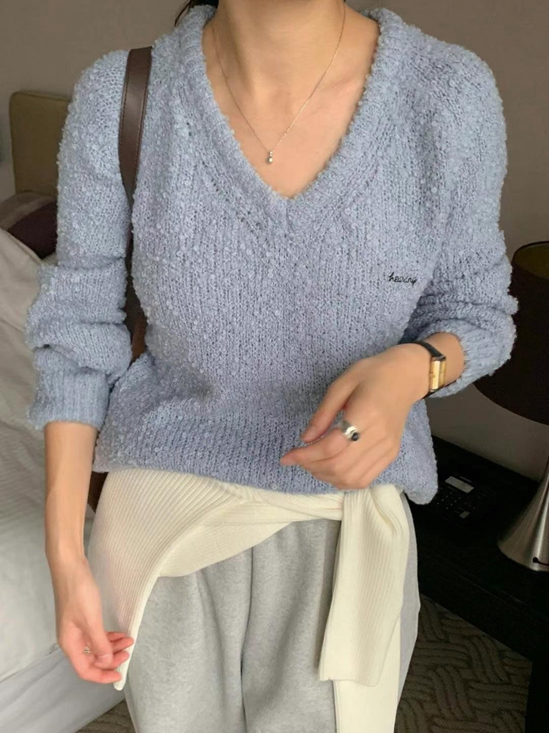 AREING韓國代購女裝新品人氣熱賣24秋夏時尚職業真品針織衫AREING針織衫圖色4