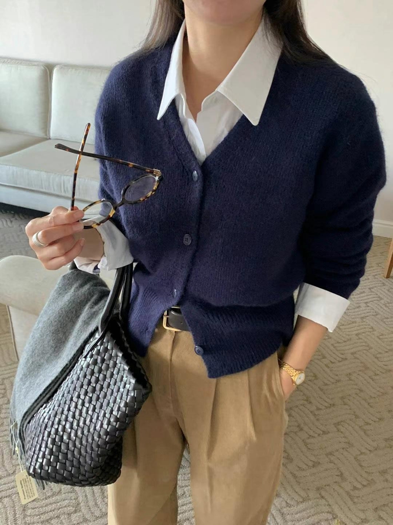 AREING韓國代購女士新款職業休閑24秋夏熱賣真品針織衫開衫AREING針織衫