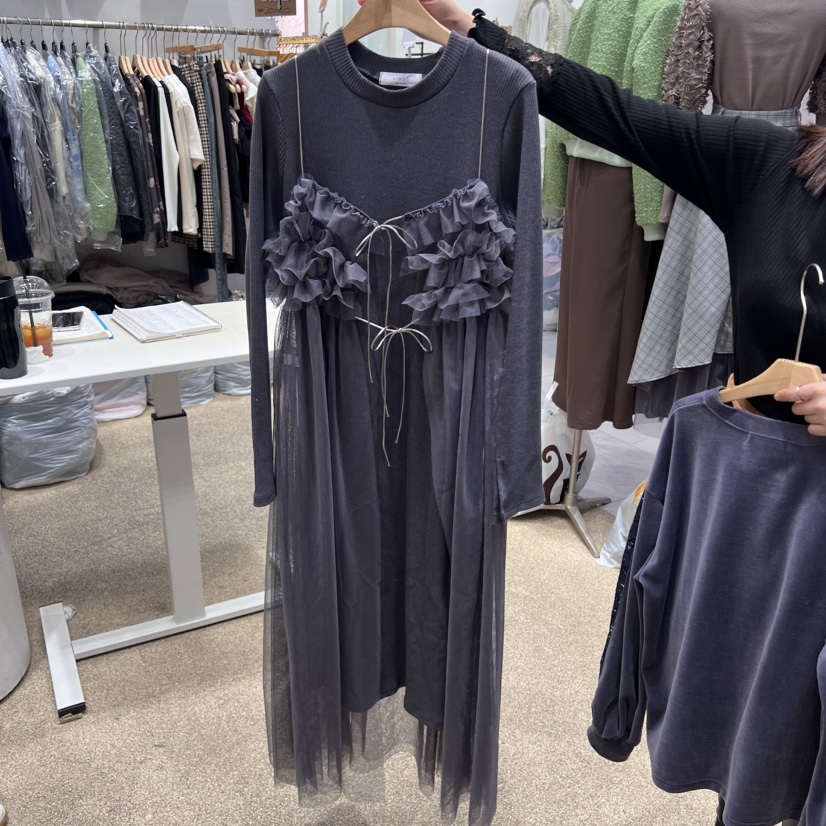 VIRUS東大門代購女士新品推薦時尚休閑熱賣24秋夏真品套裝蕾絲VIRUS套裝圖色2