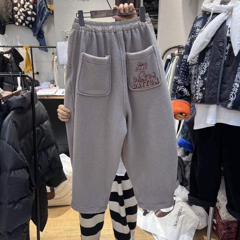 YESFREE東大門直郵女裝新品人氣24秋夏真品推薦休閑褲搖粒絨YESFREE休閑褲