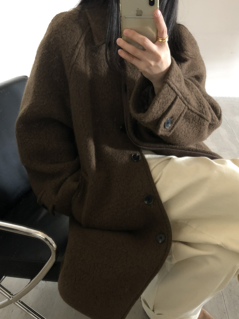 FLOOR東大門實拍女士新品人氣休閑真品時尚熱賣推薦中長款大衣DRESS ROOM中長款大衣