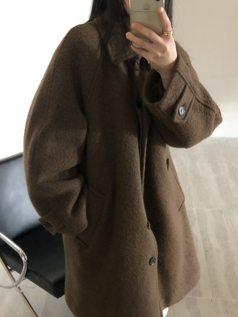 FLOOR東大門實拍女士新品人氣休閑真品時尚熱賣推薦中長款大衣DRESS ROOM中長款大衣