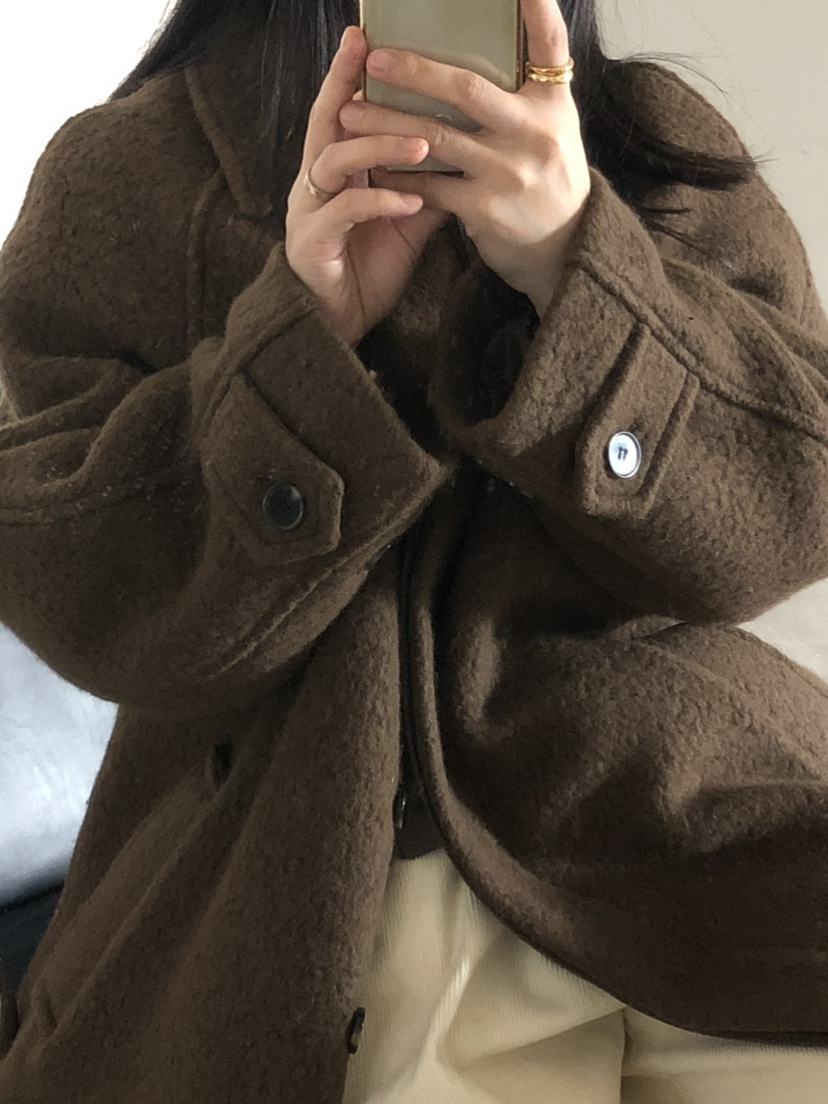 FLOOR東大門實拍女士新品人氣休閑真品時尚熱賣推薦中長款大衣DRESS ROOM中長款大衣