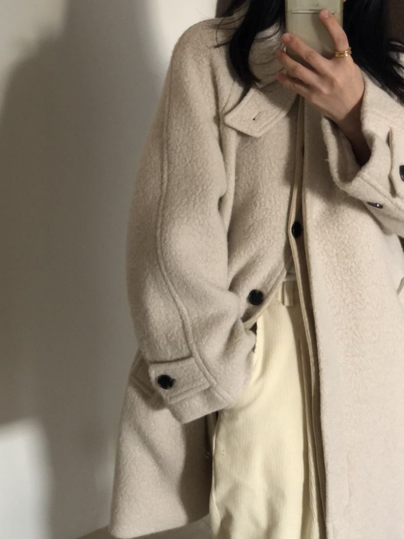 FLOOR東大門實拍女士新品人氣休閑真品時尚熱賣推薦中長款大衣DRESS ROOM中長款大衣