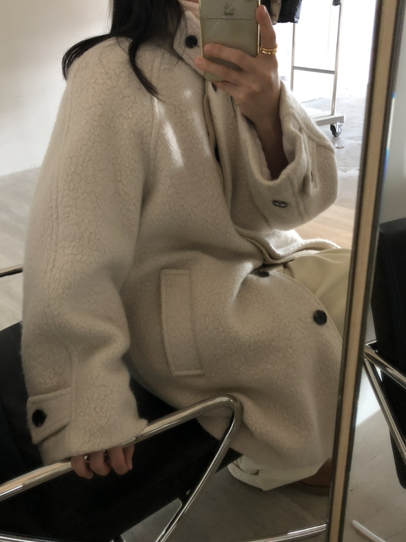 FLOOR東大門實拍女士新品人氣休閑真品時尚熱賣推薦中長款大衣DRESS ROOM中長款大衣