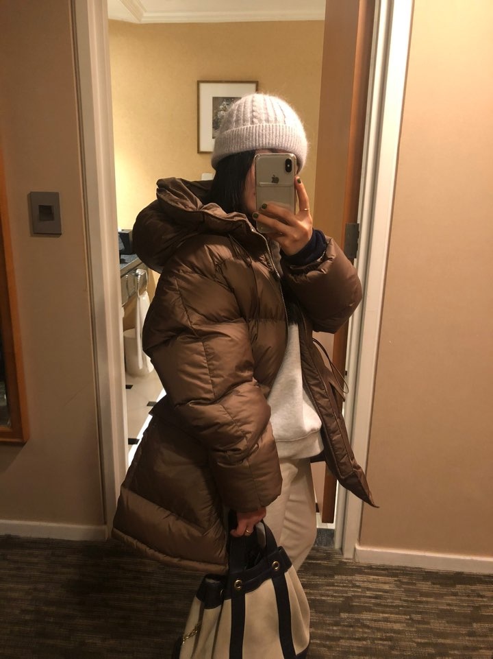 FLOOR東大門直郵女士新款人氣休閑24秋夏熱賣時尚長款羽絨服DRESS ROOM長款羽絨服