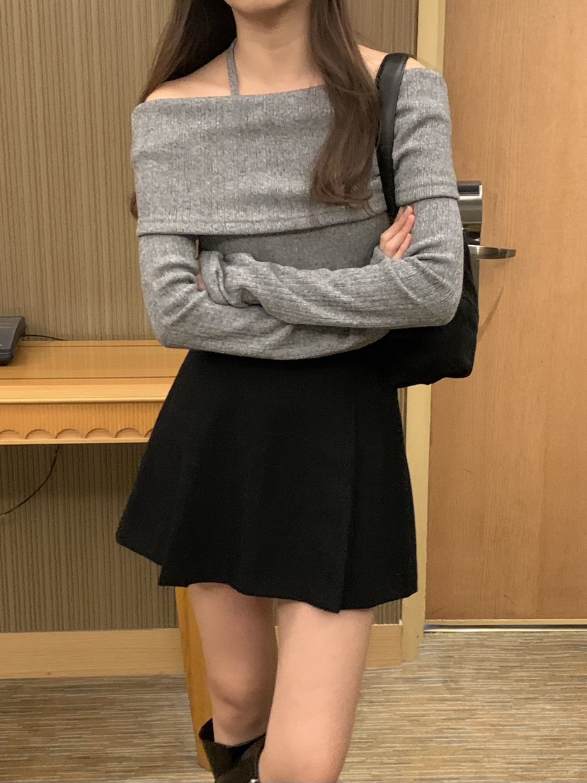 FRILL-T東大門實拍女士新款職業熱賣24秋夏真品時尚針織衫FRILL-T針織衫