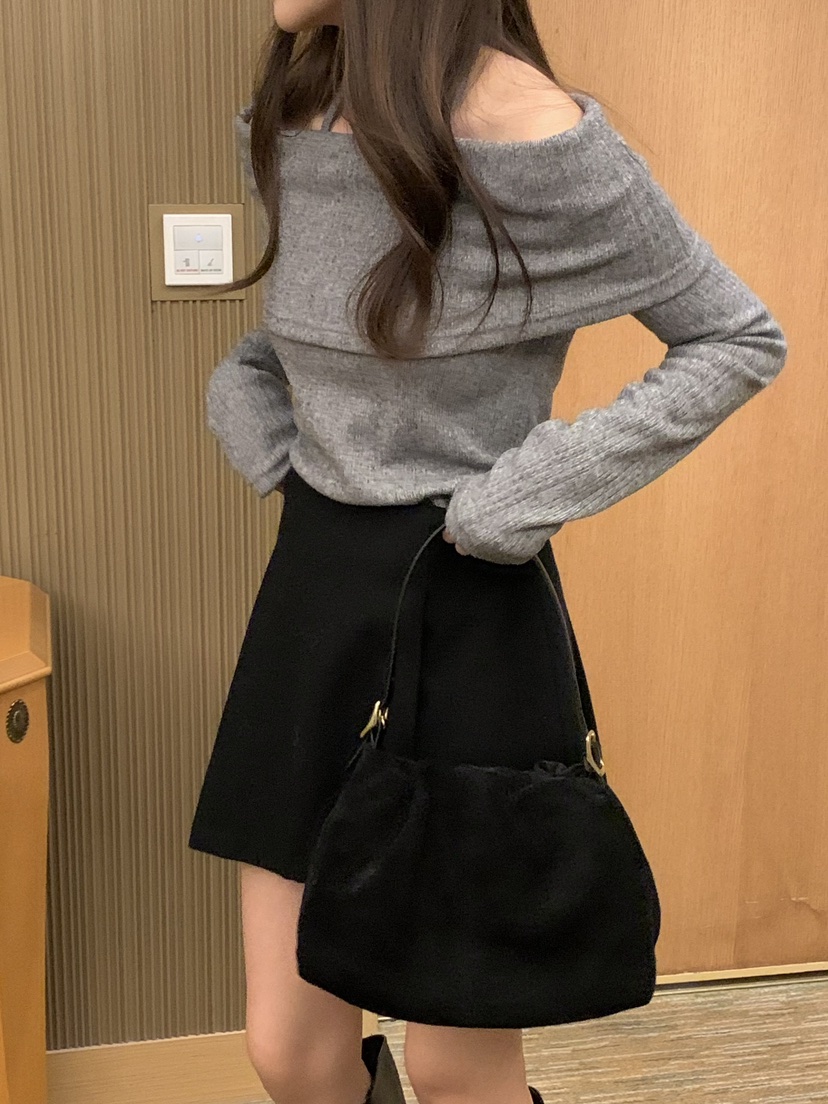 FRILL-T東大門實拍女士新款職業熱賣24秋夏真品時尚針織衫FRILL-T針織衫