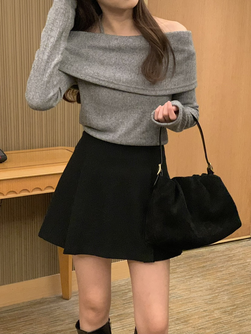 FRILL-T東大門實拍女士新款職業熱賣24秋夏真品時尚針織衫FRILL-T針織衫