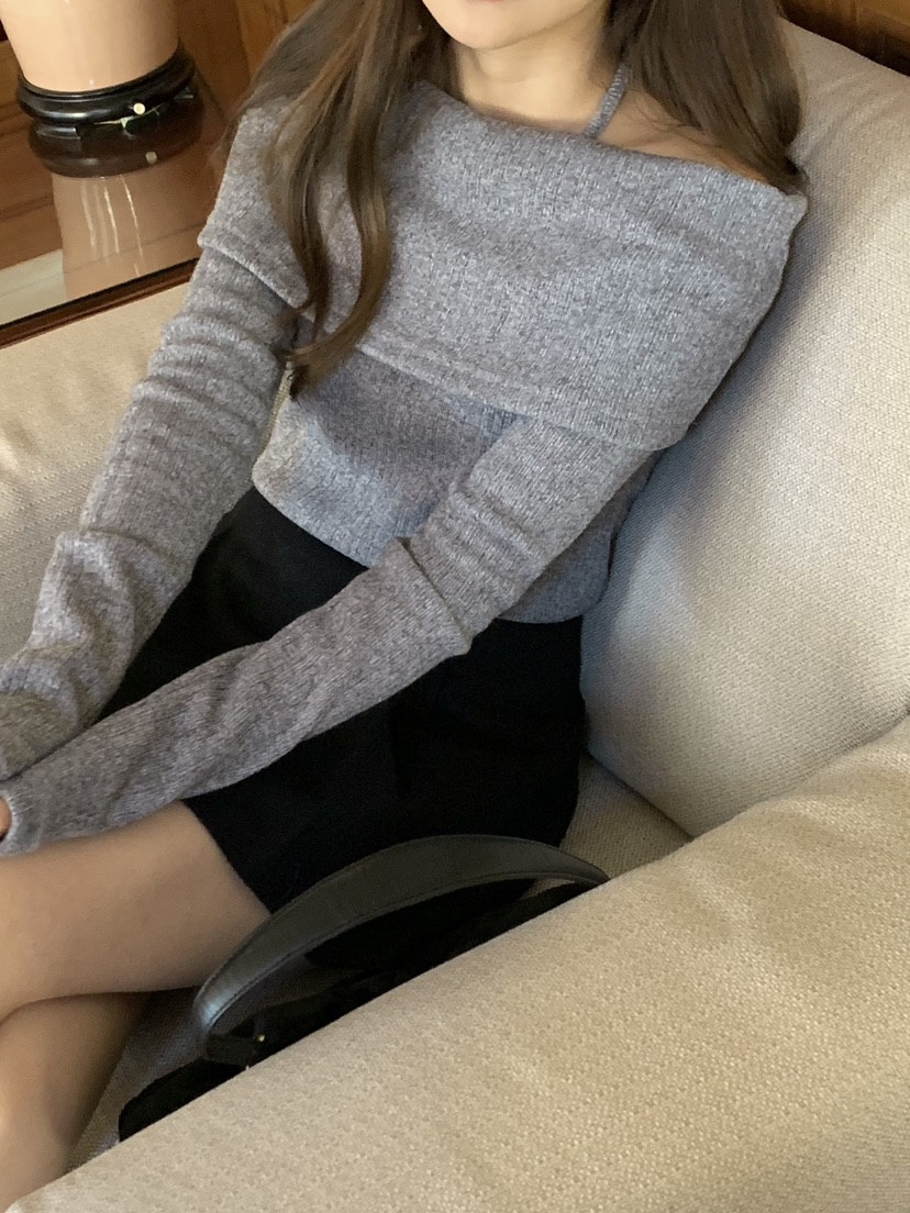 FRILL-T東大門實拍女士新款職業熱賣24秋夏真品時尚針織衫FRILL-T針織衫