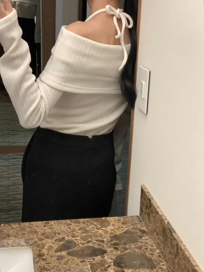 FRILL-T東大門實拍女士新款職業熱賣24秋夏真品時尚針織衫FRILL-T針織衫