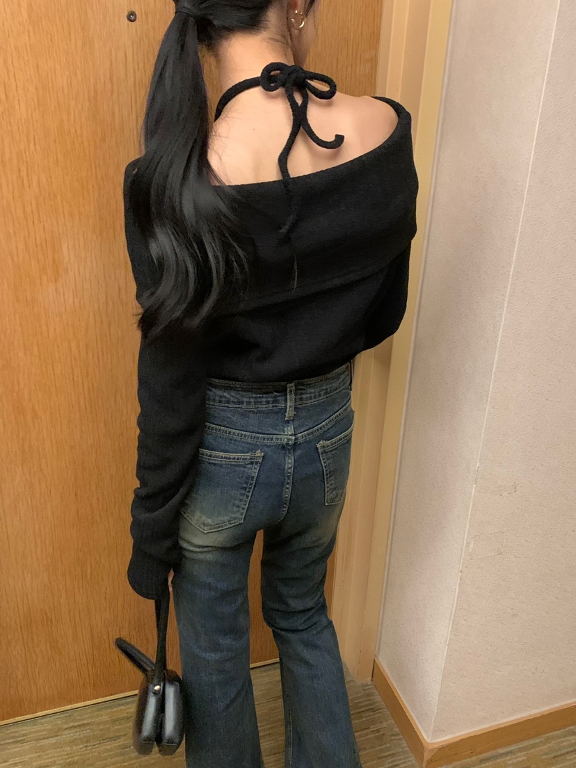 FRILL-T東大門實拍女士新款職業熱賣24秋夏真品時尚針織衫FRILL-T針織衫