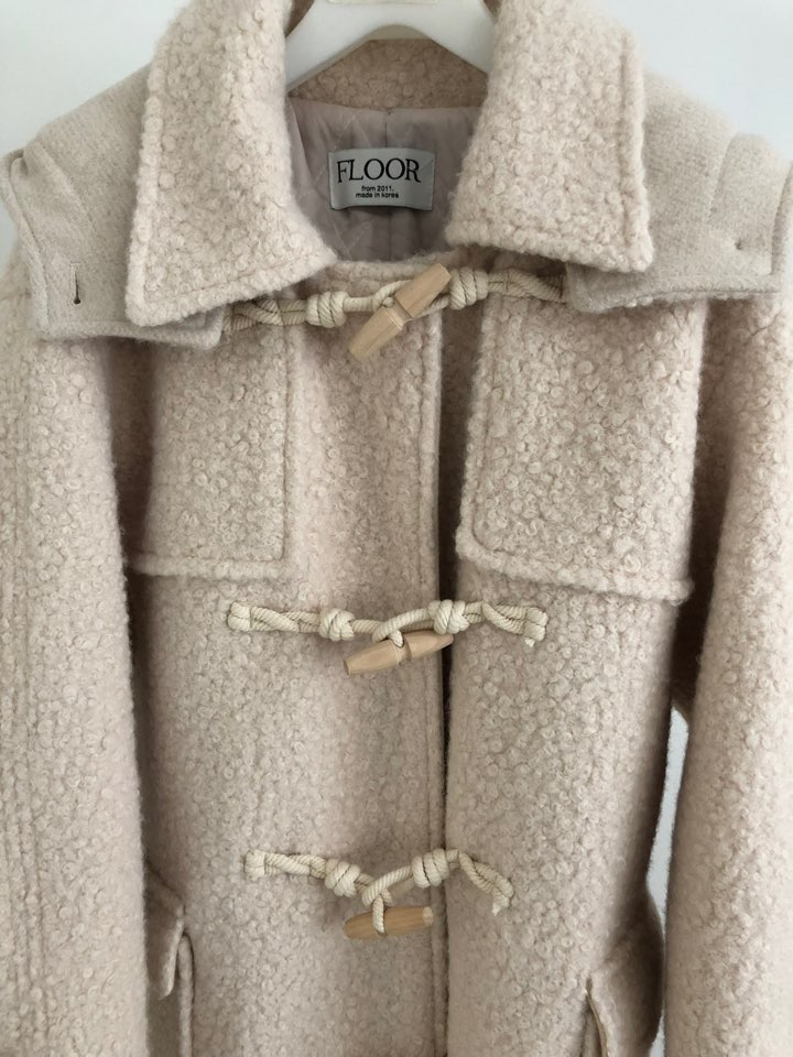 FLOOR東大門代購女裝新品熱賣真品人氣休閑職業中長款大衣連帽DRESS ROOM中長款大衣