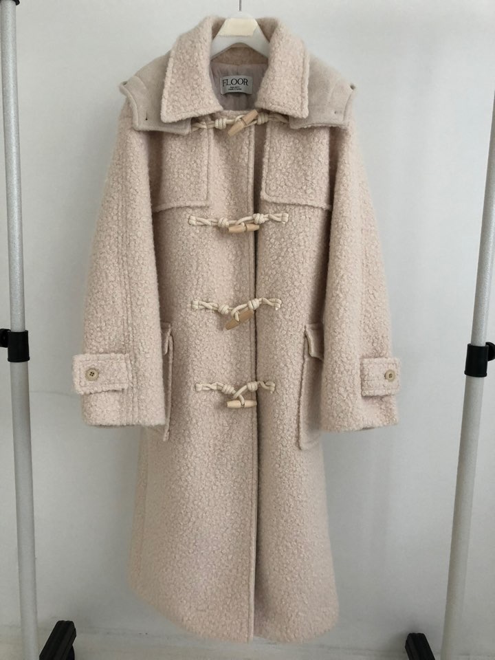 FLOOR東大門代購女裝新品熱賣真品人氣休閑職業中長款大衣連帽DRESS ROOM中長款大衣