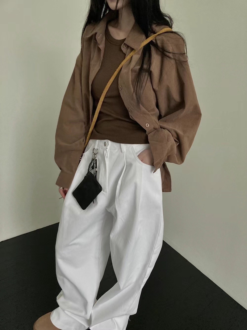 UNSANE東大門代購女裝新款休閑時尚24秋夏人氣職業休閑褲拉絲UNSANE休閑褲
