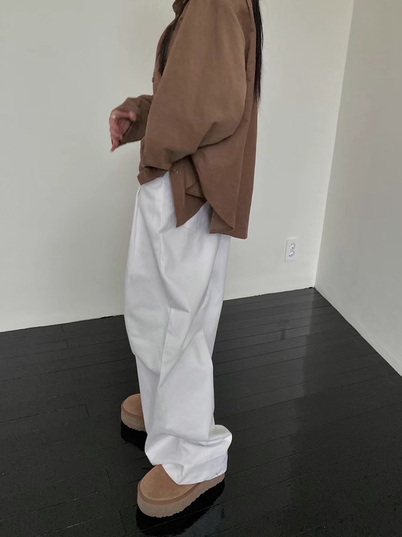 UNSANE東大門代購女裝新款休閑時尚24秋夏人氣職業休閑褲拉絲UNSANE休閑褲