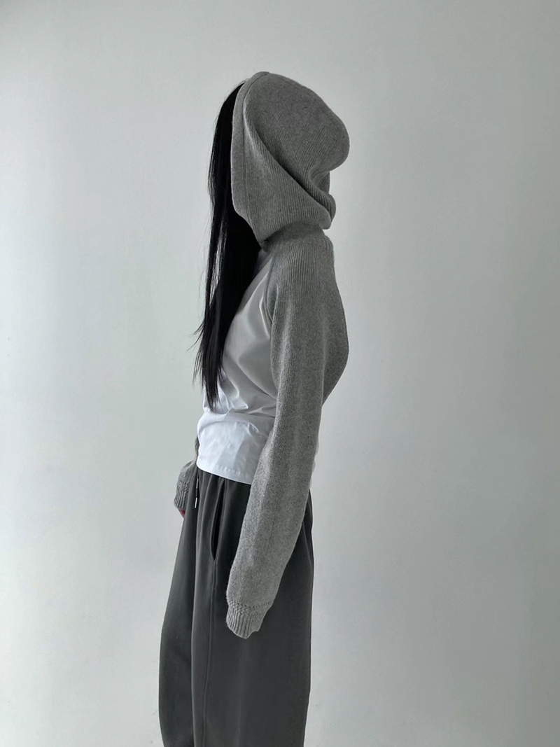UNSANE東大門代購女士新品推薦時尚真品職業熱賣針織衫連帽UNSANE針織衫