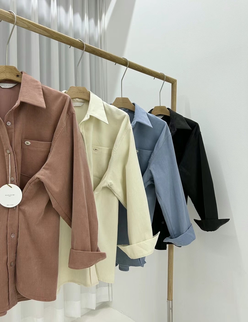 STYLE SCRAP-OT東大門代購女裝新款真品休閑襯衫蕾絲衫口袋STYLE SCRAP-OT襯衫/蕾絲衫