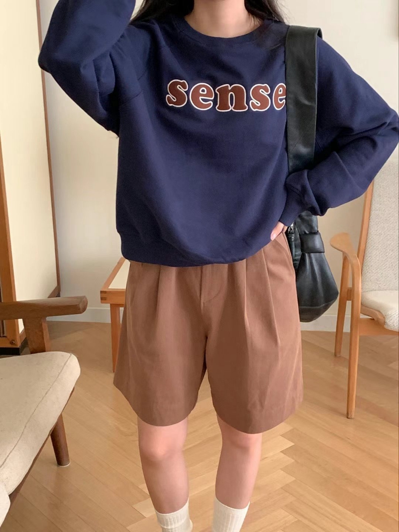 O SENSE-오센스-T韓國直郵女士新款人氣真品24秋夏衛衣刺繡O SENSE衛衣