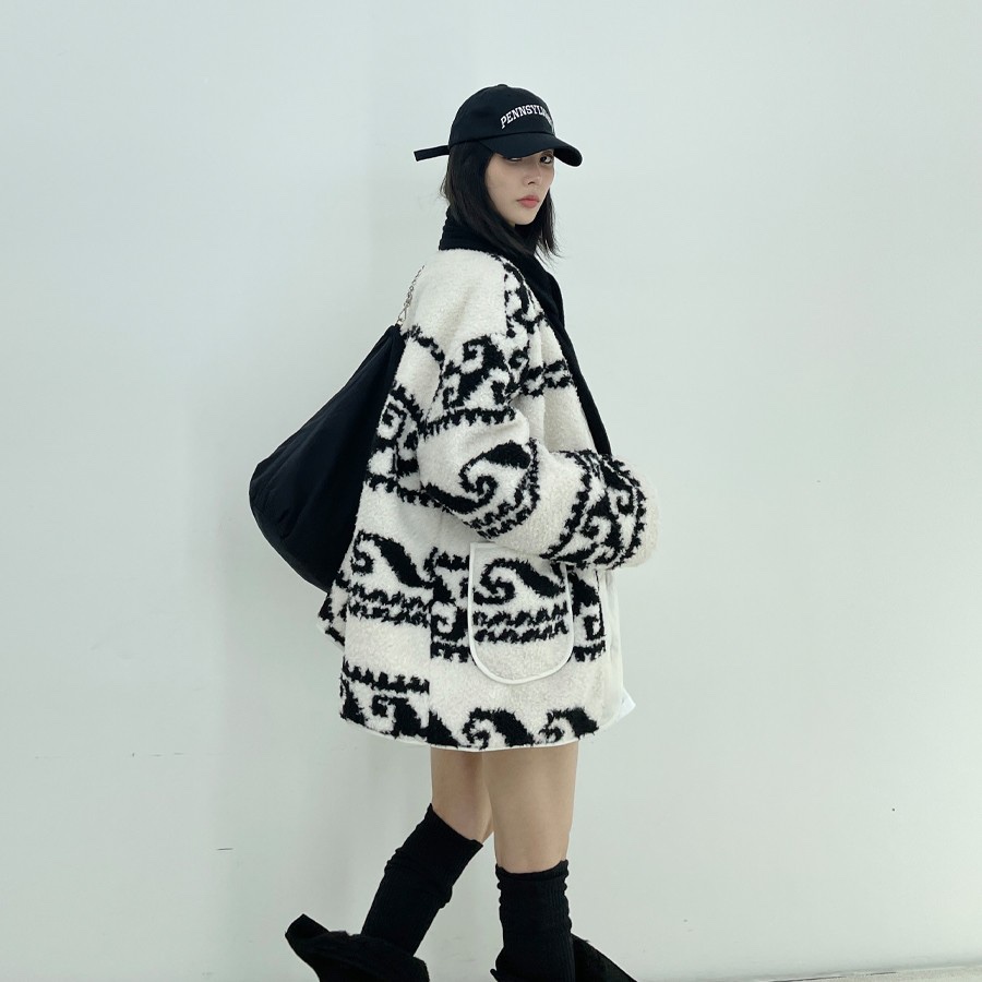 D2/A2韓國直郵女裝新品熱賣真品24秋冬推薦時尚短款棉服絨D2/A2短款棉服